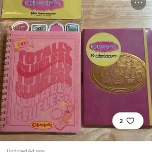 Totally Clueless 30th Anniversary Journal Pink and Gold Journals Set